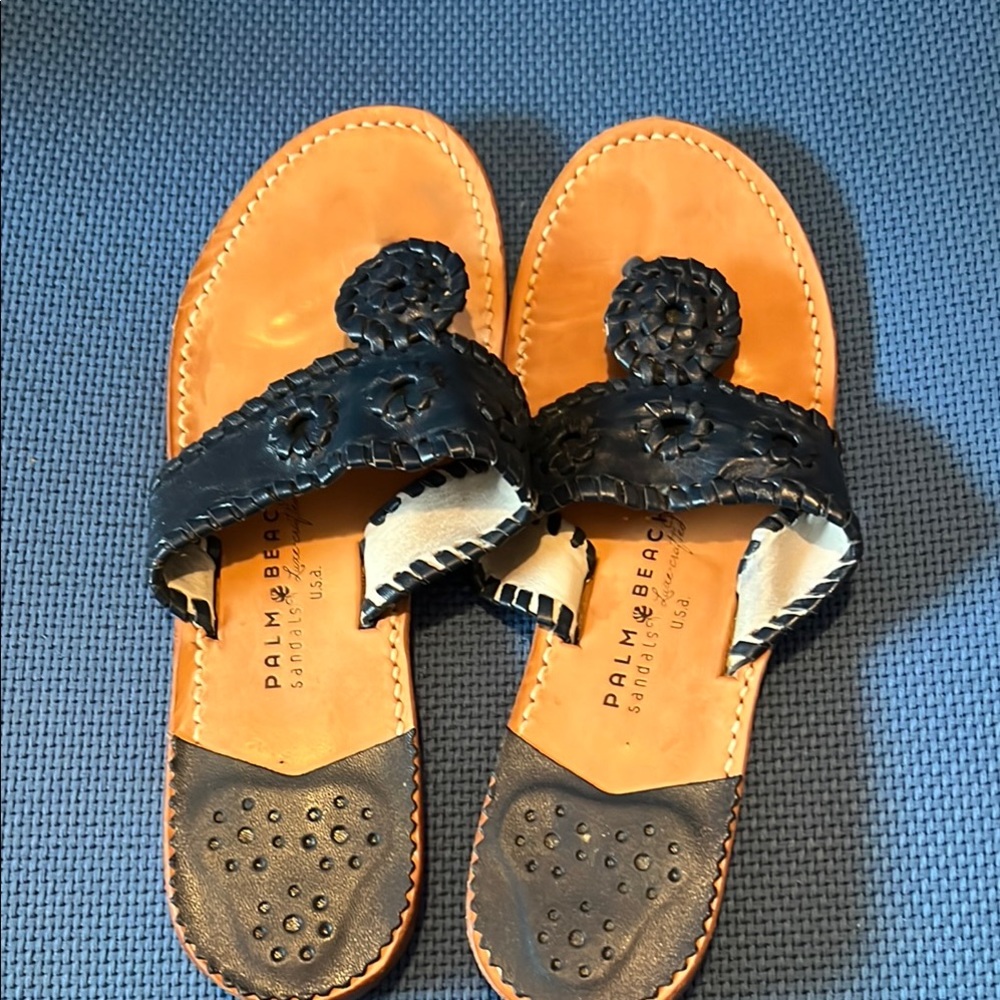 Palm Beach Sandals Classic  Navy sz 9.5